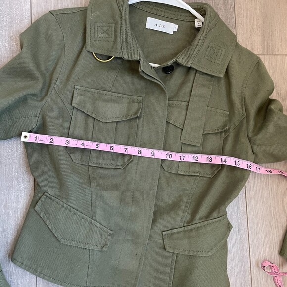 A.L.C. Lorimer Cargo Army Green Utility Jacket - Picture 9 of 16